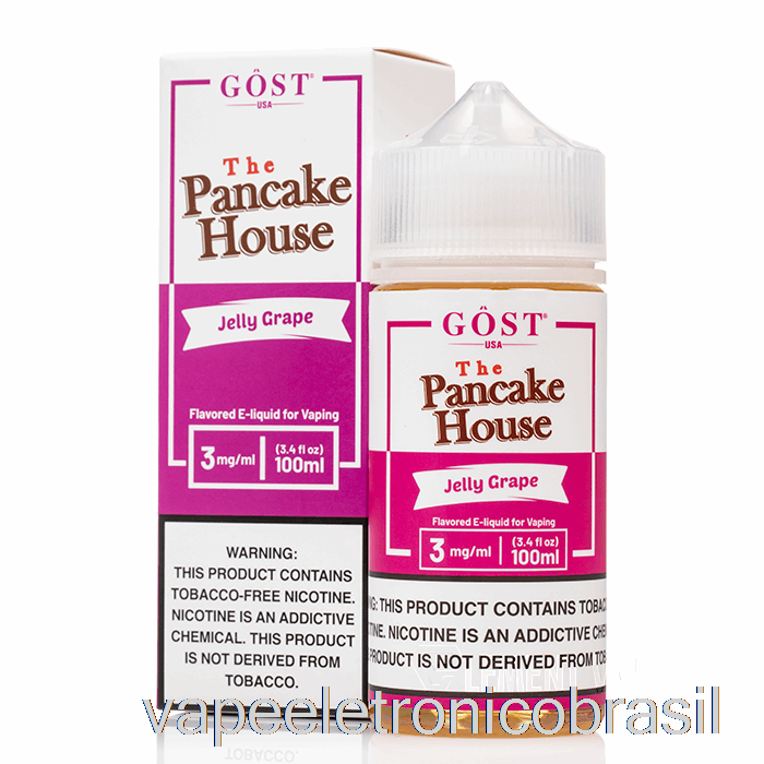 Vape Recarregável Jelly Grape - The Pancake House - Gost Vapor - 100ml 3mg